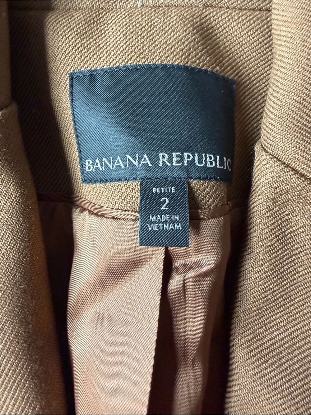 Banana Republic- Lido 100% Wool Classic Camel Blazer with Tan Lining - Picture 4 of 10